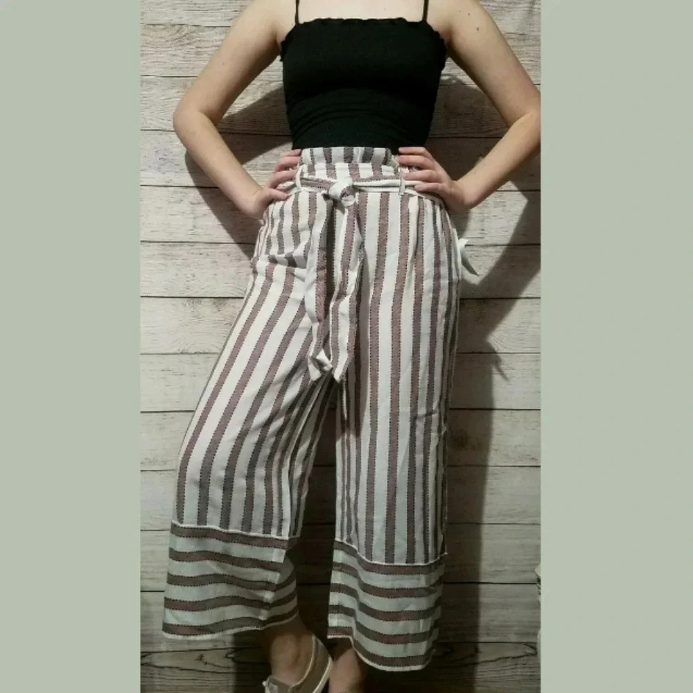 Planet Gold Junior Women's Paper Bag Gaucho Pants 